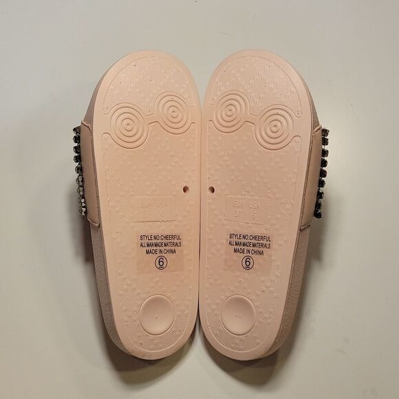 BRAND NEW HERSTYLE CHEERFUL RHINESTONES EMBELLISHMENTS SLIDES SANDAL - Picture 13 of 16